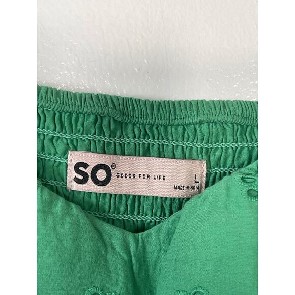 NWT SO Dress Boho Cottagecore Peasant Floral Eyelet Tiered Pockets Size Large - Picture 5 of 7